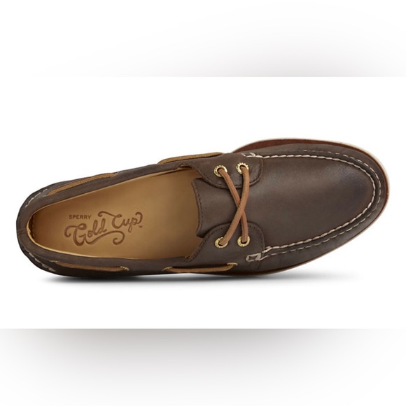 Sperry Authentic Original Gold Cup Mens Boat Shoes US9 0219493 Brown Leather - Picture 3 of 6
